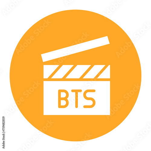 Behind The Scenes icon vector image. Can be used for Filmmaking.