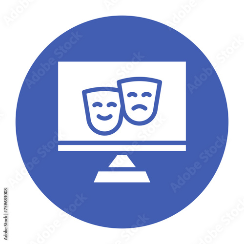 Drama icon vector image. Can be used for Filmmaking.