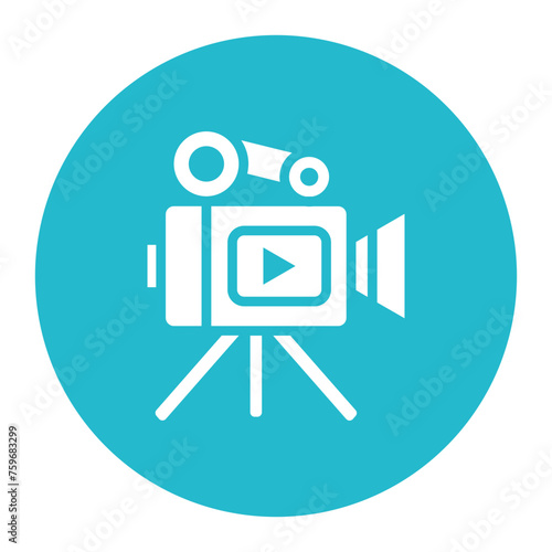 Videography icon vector image. Can be used for Filmmaking.