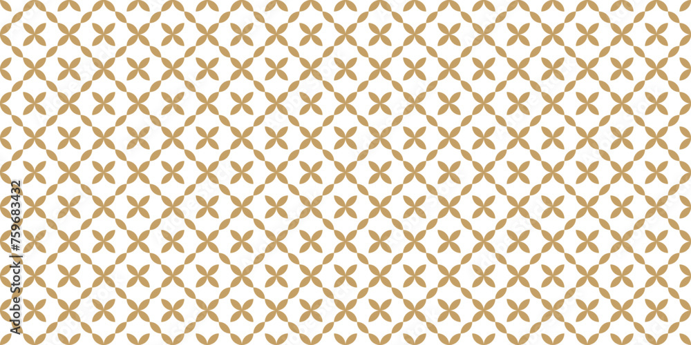 Elegant seamless pattern of gold flowers form in square rhombus for luxurious fabric, wallpaper, or gift wrap. Elegant seamless pattern of gold flowers form in square rhombus for luxurious fabric, wallpaper, or gift wrap.