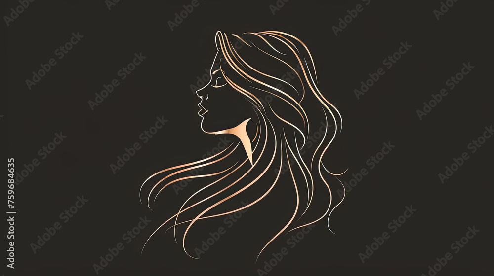 illustration of girl model hairstyle or haircut , woman long, medium or short hair. logo style, background, poster or banner for hair salons illustration of girl model hairstyle or haircut , woman long, medium or short hair. logo style, background, poster or banner for hair salons
