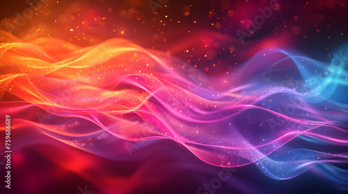 colorful geometrical flowing waves and lines holiday celebration like summer festival. shiny lights. wallpaper background for ads or gifts wrap and web design photo