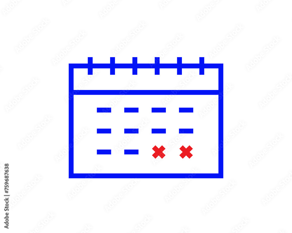 calendar illustration in line style design. Linear illustration. calendar illustration in line style design. Linear illustration.