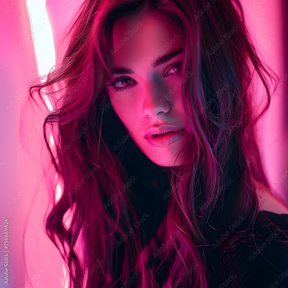 Picture of a Beautiful Woman with Long Pink Hair in Pink Tones Close Up of Face Generative AI
Picture of a Beautiful Woman with Long Pink Hair in Pink Tones Close Up of Face Generative AI