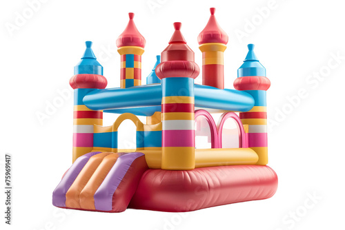 Bouncy Castle isolated on transparent background,