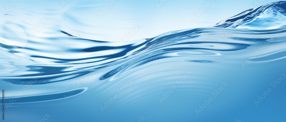water wave underwater blue ocean swimming pool wide panorama background, Underwater view with a sea surface water wave underwater blue ocean swimming pool wide panorama background, Underwater view with a sea surface