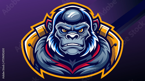 Gorilla mascot logo vector art