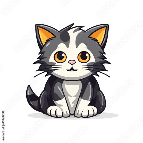 Cute Cat paws - logo symbol protect sign flat vector © iclute4