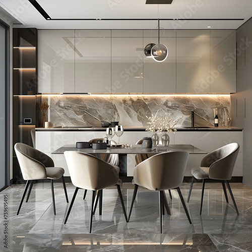 Professional Magazine Photo of a Modern and Luxurious Kitchen Generative AI

