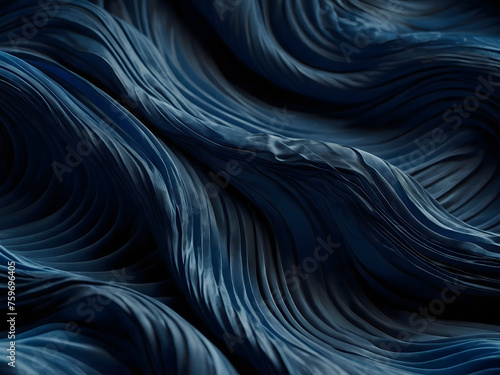 3D rendering of a flowing blue liquid background