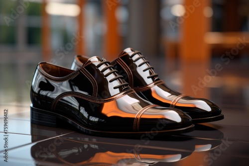 patent leather gentleman's shoes Generative AI