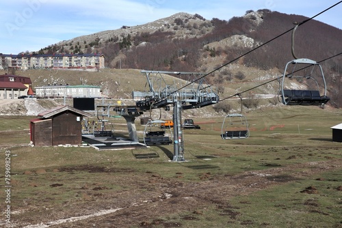 Obraz na płótnie Campitello Matese - Scorcio della Seggiovia Lavarelle dalla piana w salonie