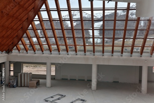 Obraz na płótnie Campitello Matese - Scorcio interno della Piramide w salonie