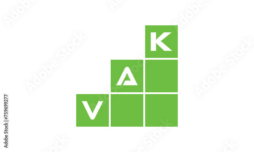 VAK initial letter financial logo design vector template. economics, growth, meter, range, profit, loan, graph, finance, benefits, economic, increase, arrow up, grade, grew up, topper, company, scale