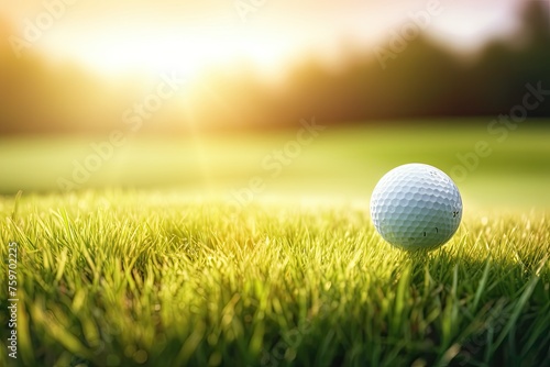 golf ball on a green field