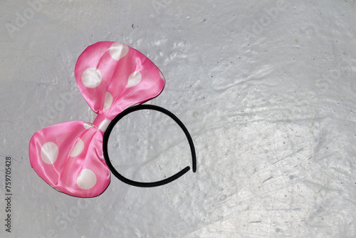 Easter bunny ears as headbands worn by children in Easter celebrations