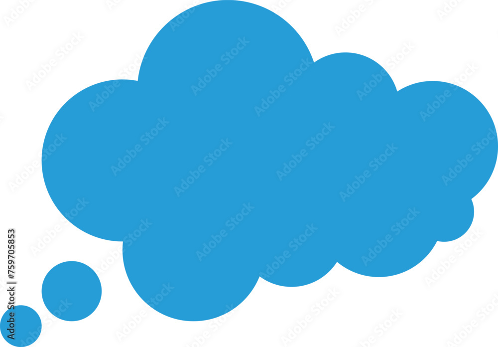 Trendy think bubble in flat style. Think bubble isolated on white background. Cloud line icon Vector. Trendy think bubble in flat style. Think bubble isolated on white background. Cloud line icon Vector.