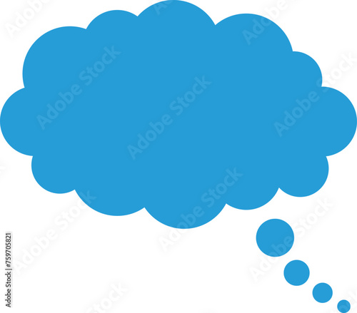 Trendy think bubble in flat style. Think bubble isolated on white background. Cloud line icon Vector.