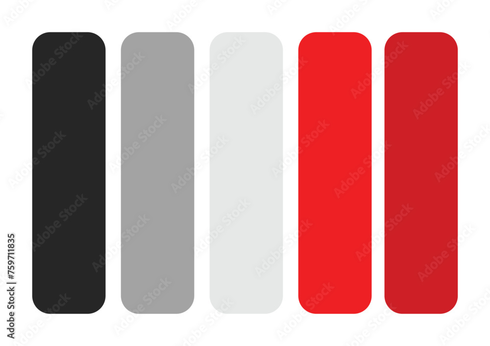 Bold Elegance: Black, Red, and Grey Color Combination Palette Bold Elegance: Black, Red, and Grey Color Combination Palette