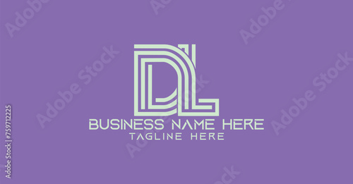 Letter DL Logo Design, DL Line art Monogram Logo Design Template