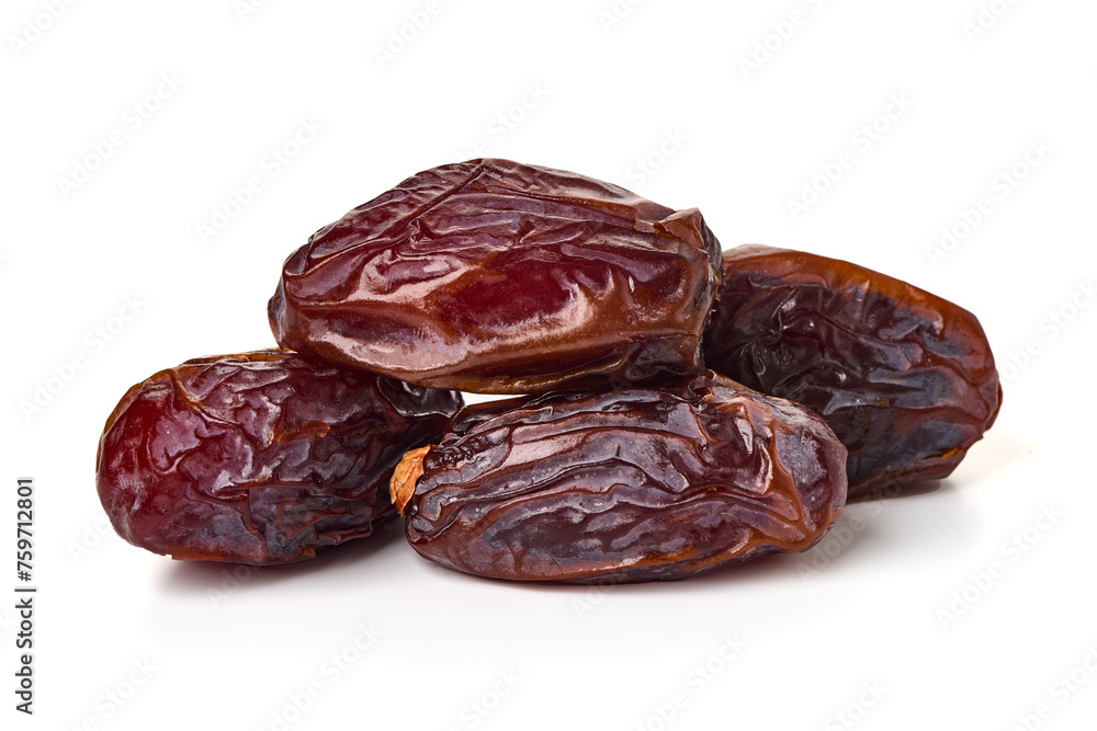 Raw Organic Medjool Dates, isolated on white background. Raw Organic Medjool Dates, isolated on white background.