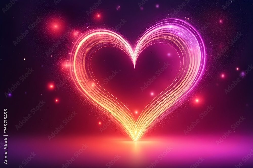 Abstract background of irregular heart, glow particles, luxury light shine bokeh wallpaper. Love concept Abstract background of irregular heart, glow particles, luxury light shine bokeh wallpaper. Love concept