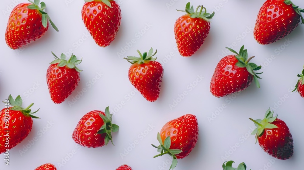strawberries on white background. strawberries on white background.