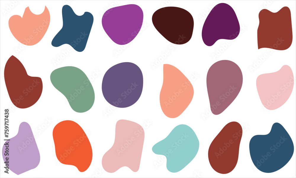 Fluid blob shape vector for abstract design. set banner simple shape template for presentation, flyer, isolated on white background Fluid blob shape vector for abstract design. set banner simple shape template for presentation, flyer, isolated on white background