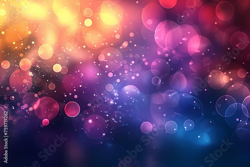 Purple and gold particles glowing glittering flare background for Holliday theme, business, wallpaper and presentation  photo