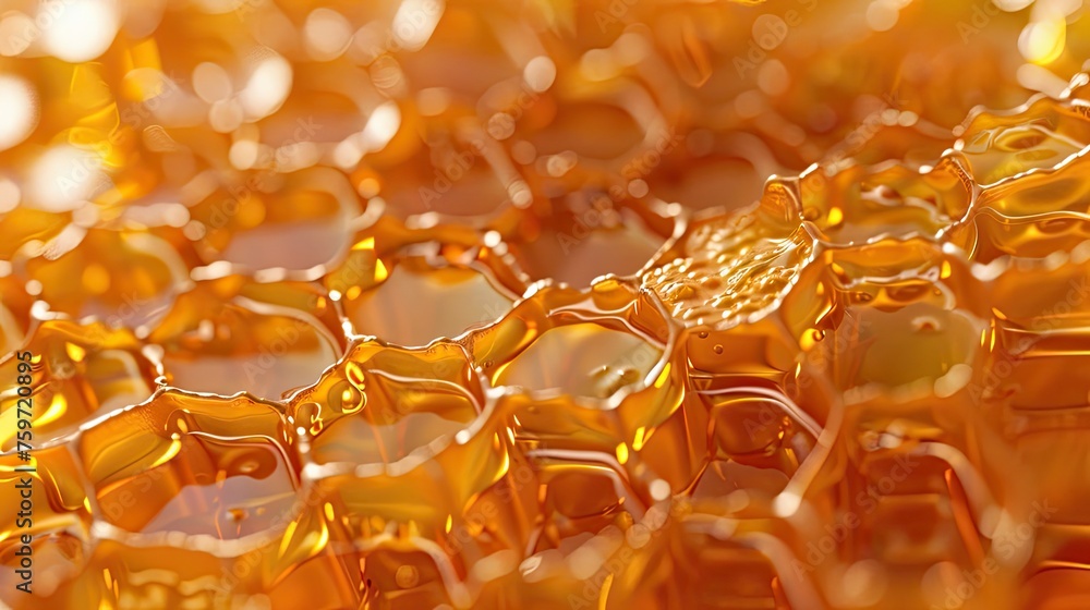 A warm amber honeycomb texture A warm amber honeycomb texture