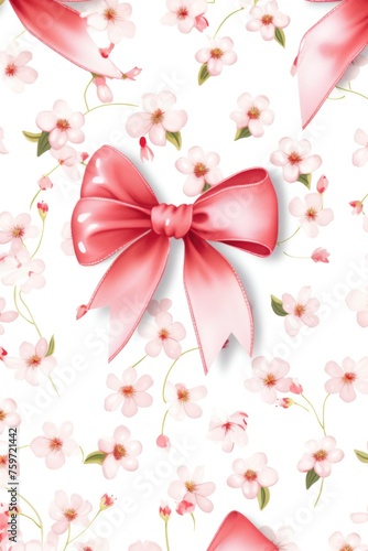Pink bows background © Artur