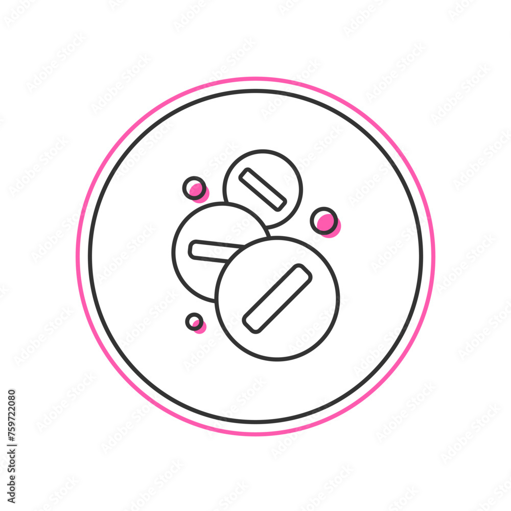 Filled outline Medicine pill or tablet icon isolated on white background. Capsule pill and drug sign. Pharmacy design. Vector Filled outline Medicine pill or tablet icon isolated on white background. Capsule pill and drug sign. Pharmacy design. Vector