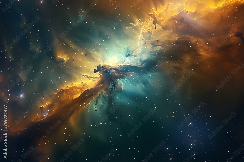 space nebula and galaxy for commercial background  - obrazy, fototapety, plakaty 