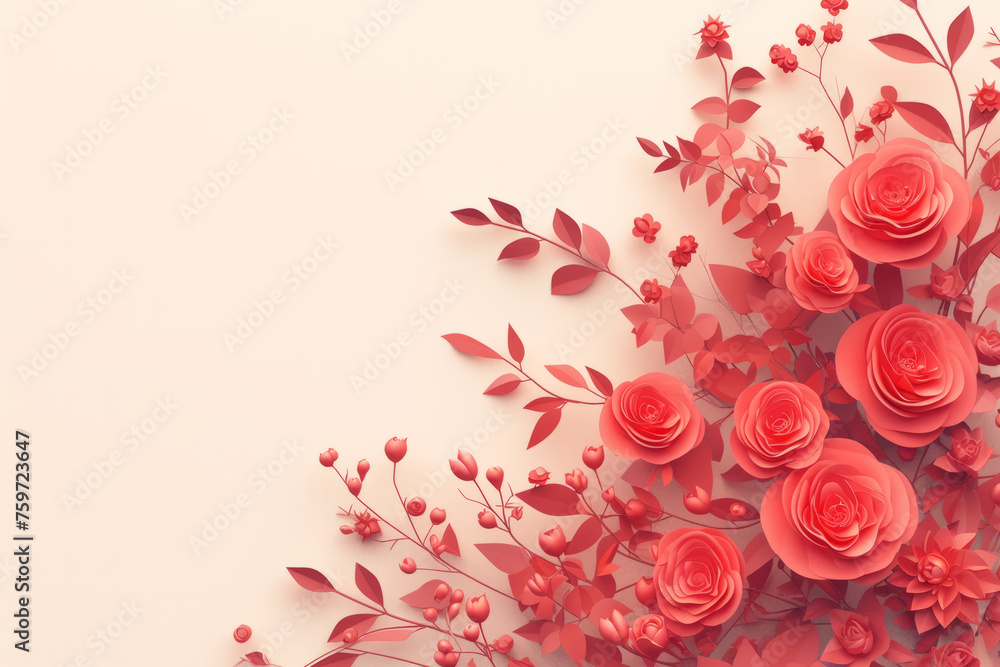 red flowers on pink background red flowers on pink background