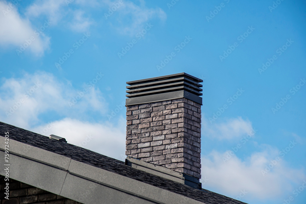 Modern metal chimney for ventilation Modern metal chimney for ventilation