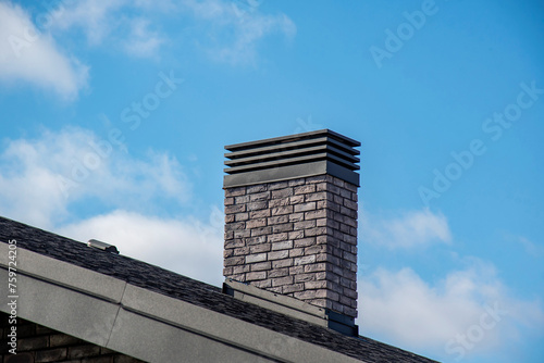 Canvastavla Modern metal chimney for ventilation