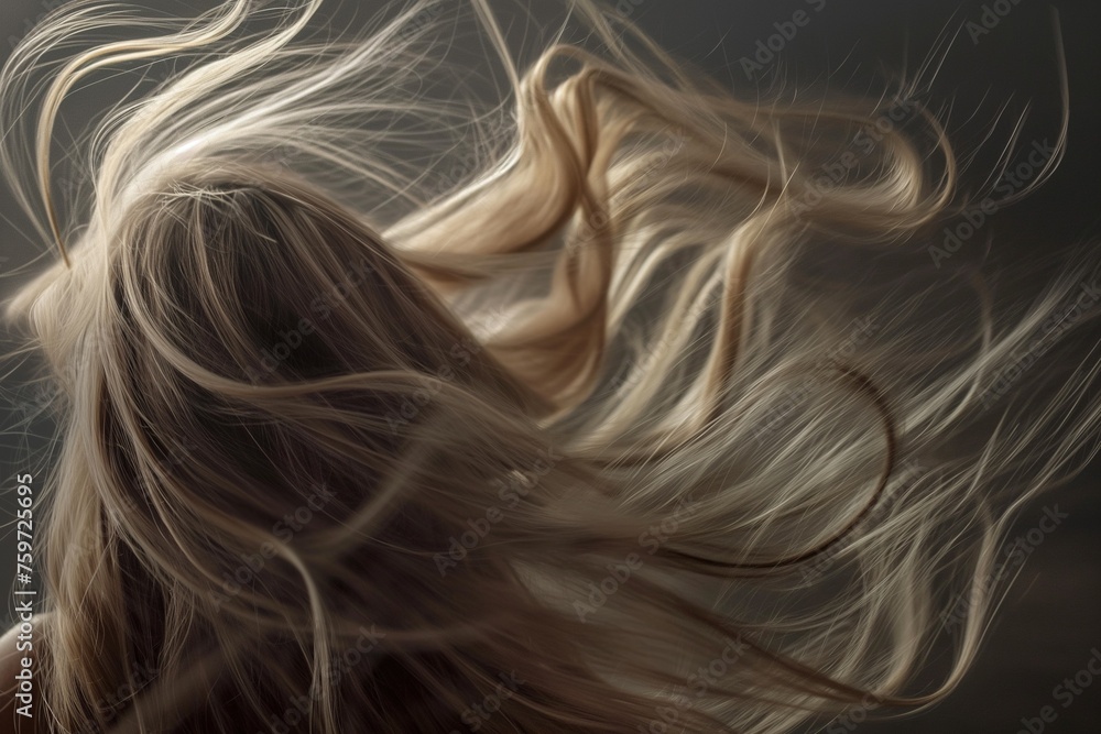 long delightful healthy female hair, shampoos and hair care, flowing like silk long delightful healthy female hair, shampoos and hair care, flowing like silk