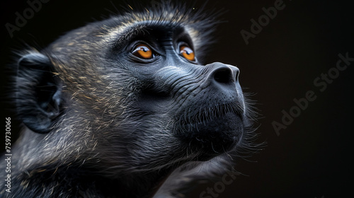 wildlife photography, authentic photo of a baboon in natural habitat, taken with telephoto lenses, for relaxing animal wallpaper and more © elementalicious