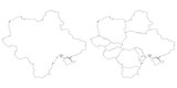 Eastern Europe country Map. Map of Eastern Europe in set white color