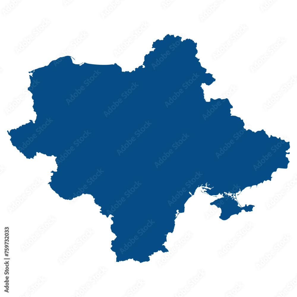 Eastern Europe Map. Map of Eastern Europe in blue color.