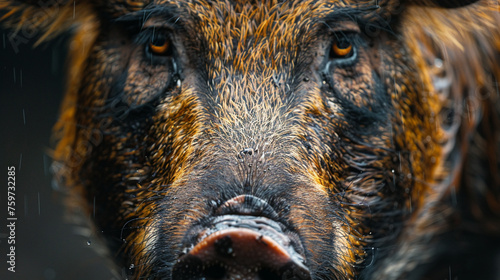 wildlife photography, authentic photo of a boar in natural habitat, taken with telephoto lenses, for relaxing animal wallpaper and more © elementalicious