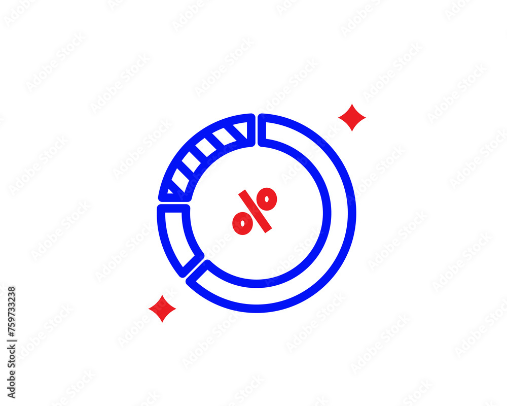 chart  illustration in line style design. Linear illustration.	