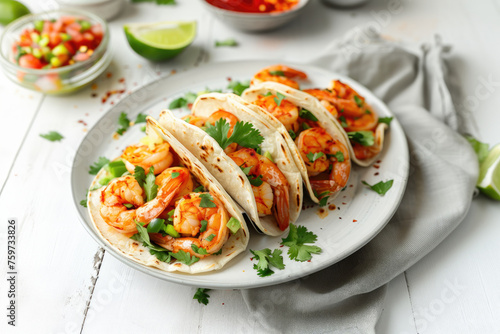 Delicious Shrimp Tacos on a...