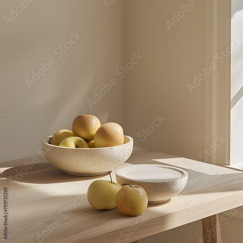 Bowl of Apples on Table