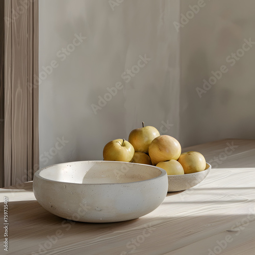 Bowl of Apples on Table