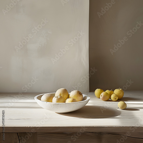 Bowl of Apples on Table