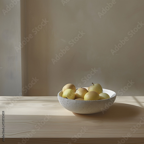 Bowl of Apples on Table