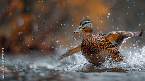 wildlife photography, authentic photo of a duck in natural habitat, taken with telephoto lenses, for relaxing animal wallpaper and more © elementalicious