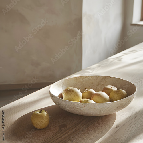 Bowl of Apples on Table