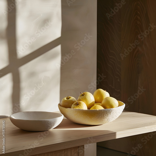 Bowl of Apples on Table